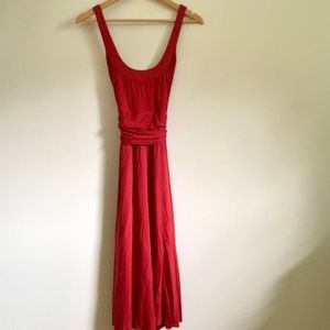 Red Anthropologie Maeve Wrap Dress